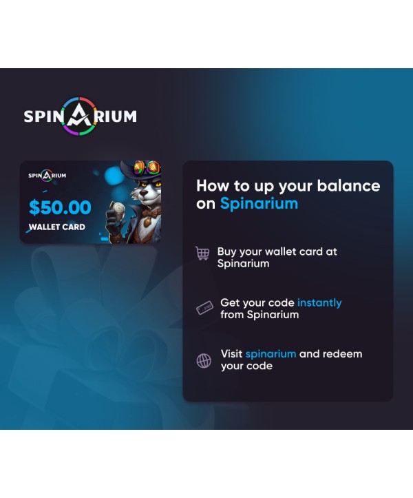 Spinarium.com $50 Wallet Card Code Key GLOBAL